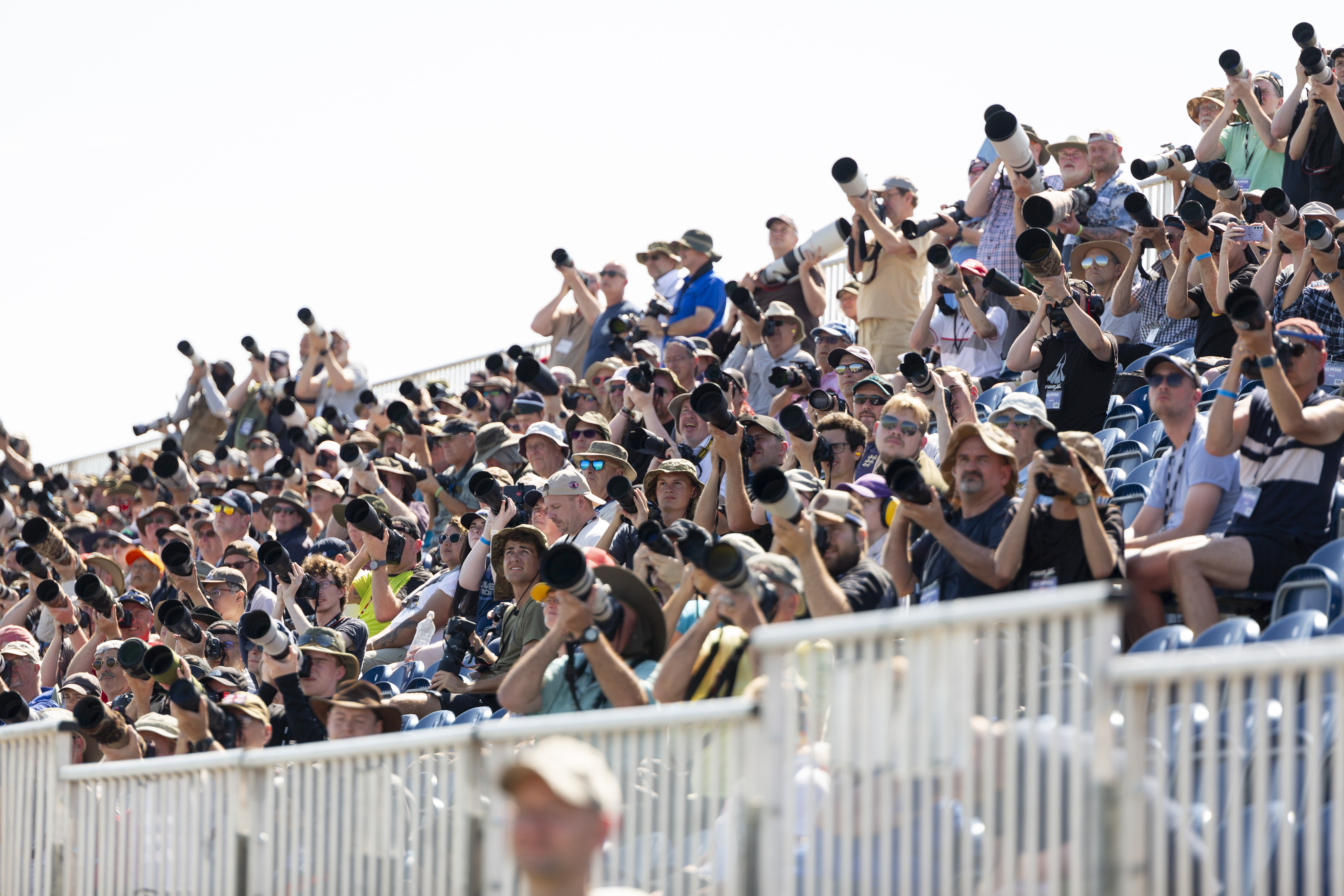 Viewing Village Grandstand RIAT24 With Guests Large Lenses