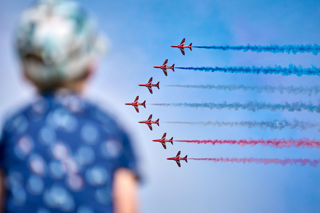 Boy Watching Red Arrows