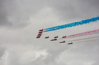 RIAT24 Red Arrows With Smoke