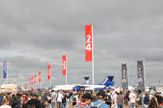 RIAT24 Showground With Flags