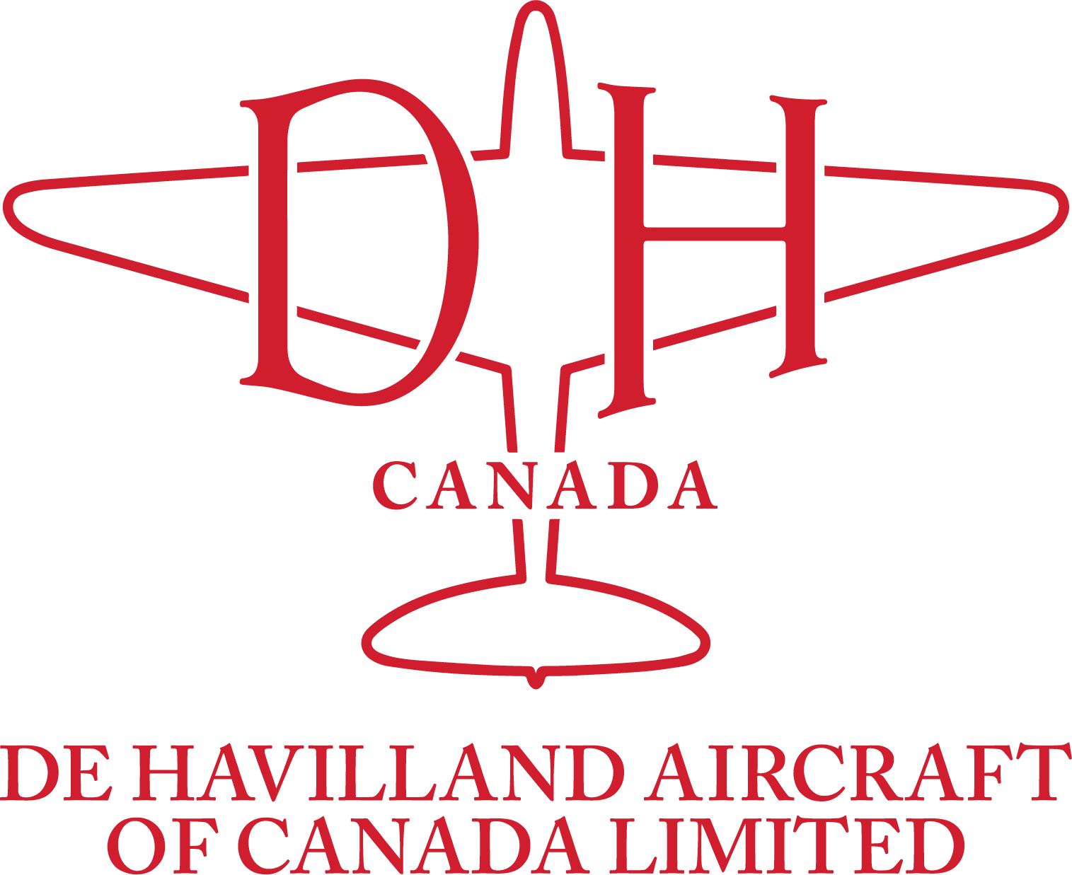 Dehavilland Logo Red Stacked Cmyk