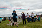 Family Enclosure Visitors Watching Aircraft RIAT24