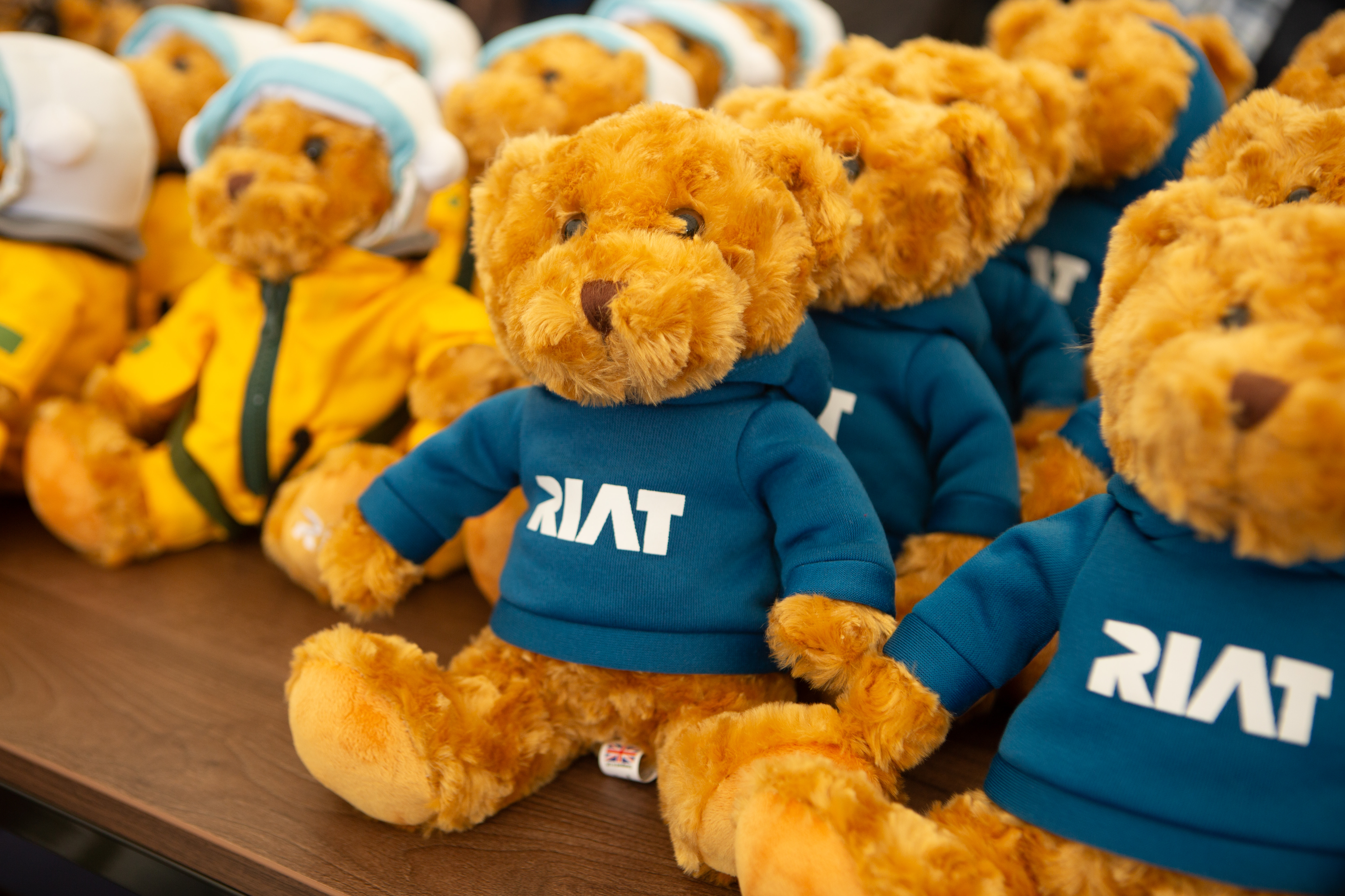 Teddies from official RIAT merchandise range at RIAT25.