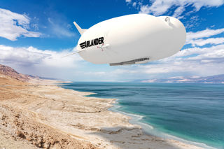 Airlander 10 Over Coast