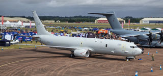 RAF Poseidon on static display at RIAT23