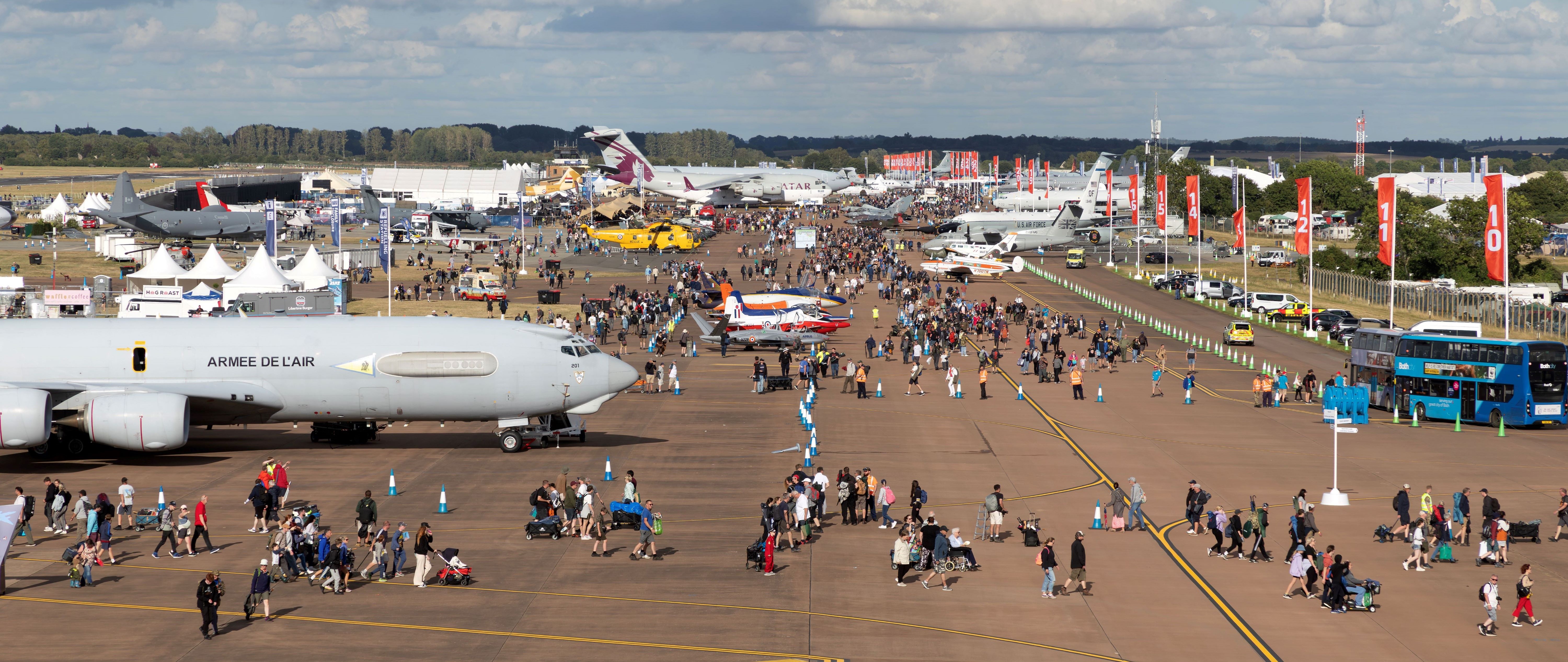 RIAT25 Static Aircraft With Crowds