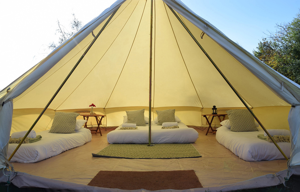 Green Yurts Bell Tent Furnished 4 PAX